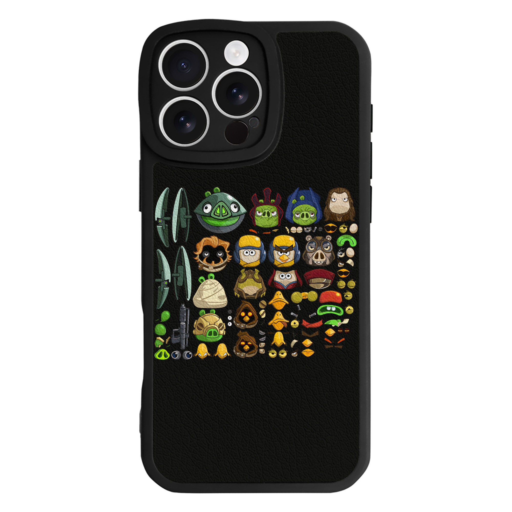 （画像用） Angry Birds アングリーバード 【iPhone 16シリーズ対応】シリコンスマホケース（レザー調） 材質：シリコン